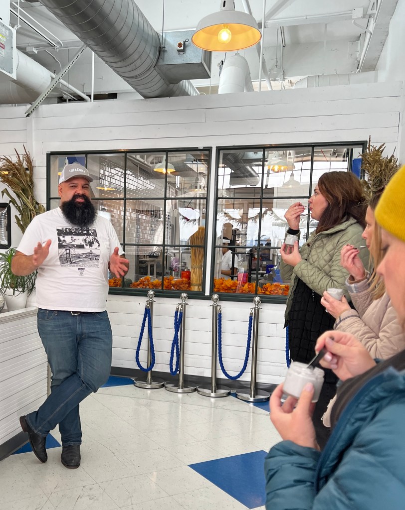 Co-founder of Hellenika Cultured Creamery Peter Apostolopoulos greeted our Viator tour group.