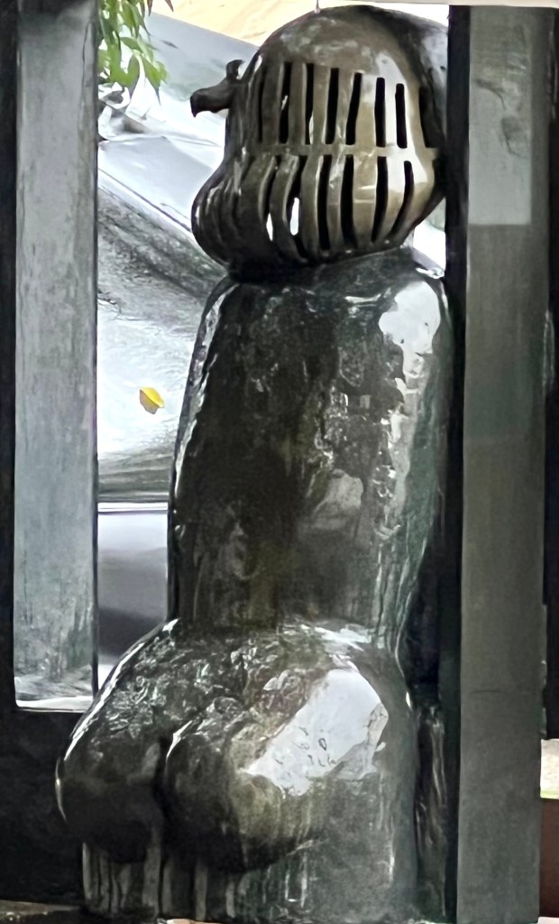 The "Lady in the Window" sculpture on Tkalčićeva Street in the Old Town of Zagreb.