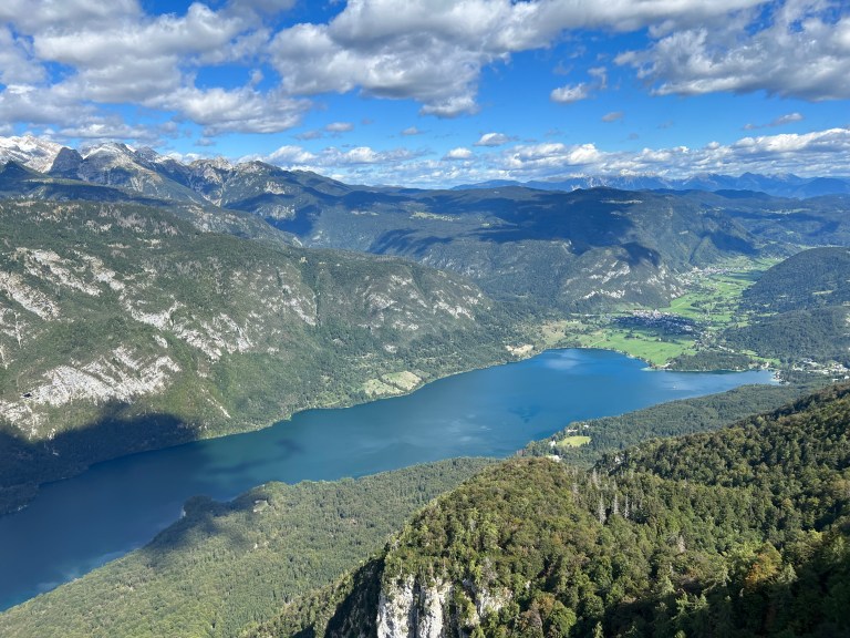 Vogel Mountain in Slovenia offers a spectacular view of the Julian Alps and Bohinj Lake from its 6,200 ft crest.