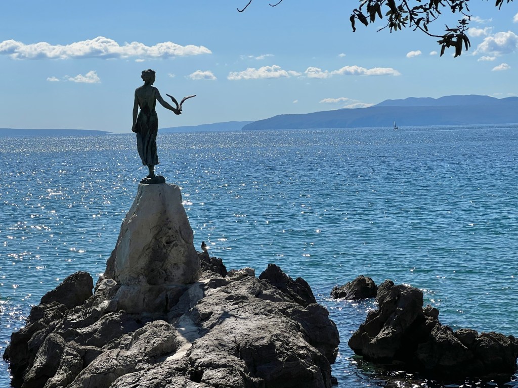 Maiden with The Seagull in Opatija, Croatia.