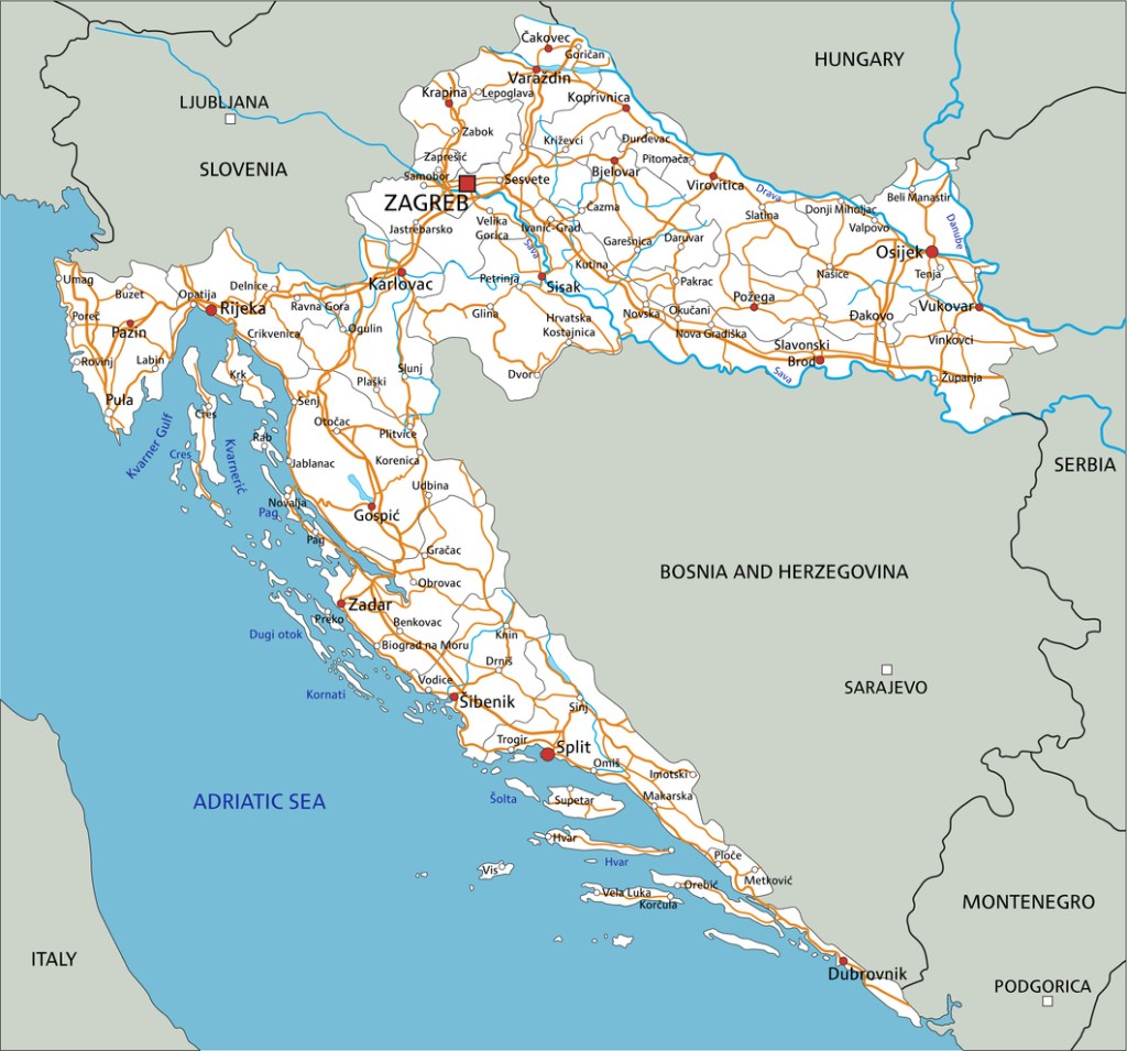Map of Croatia