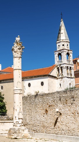 The Pillar of Shame in Zadar, Croatia.
